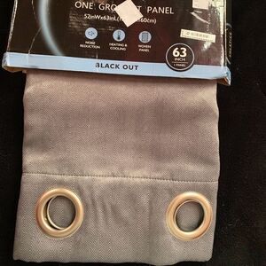 GRAY ONE GROMET BLACK OUT PANEL 63" NWT